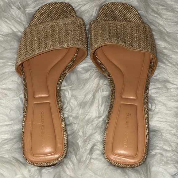 Vince Camuto Cheleahl Woven Block-Heel Slide Sandals Sz 7 - Picture 3 of 11